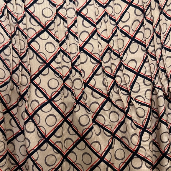 Juicy Couture Silk Top
Size: 10
Color Navy, white, and red with gold buttons - Picture 7 of 9